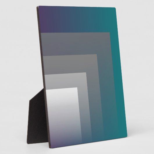 Plaque Photo gris pourpre turquoise (Côté)