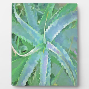 Plaque Photo Gris vert aloès peinture Abstraite