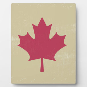 Plaque Photo gronder le drapeau canadien