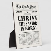 Plaque Photo Gros titre du journal Noël (Côté)