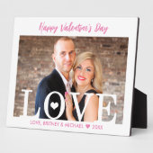 Plaque Photo Grosses lettres d'amour | Pink Script Photo modern (Côté)