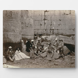 Plaque Photo Groupe photographe dans le Hall of Columns, Karnak