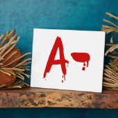 Plaque Photo Groupe sanguin A - Hôpital d'horreur négatif (Côté)