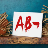 Plaque Photo Groupe sanguin AB - Hôpital d'horreur négatif (Côté)