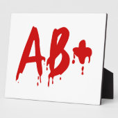 Plaque Photo Groupe sanguin AB+ Positif #Hôpital d'horreur (Côté)