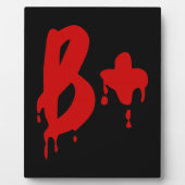 Plaque Photo Groupe sanguin B+ Positif #Hôpital d'horreur (Devant)