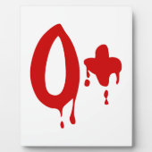 Plaque Photo Groupe sanguin O+ Positif #Hôpital d'horreur (Devant)