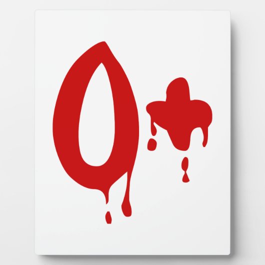 Plaque Photo Groupe sanguin O+ Positif #Hôpital d'horreur (Devant)