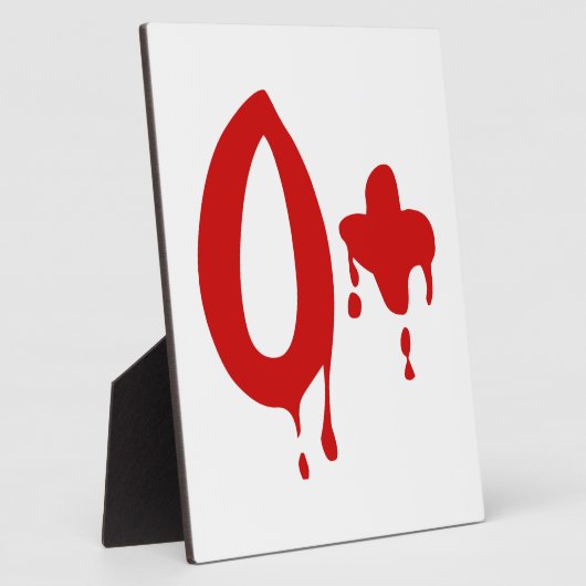 Plaque Photo Groupe sanguin O+ Positif #Hôpital d'horreur (Côté)
