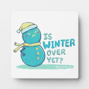 Plaque Photo Grumpy S. Illustration : L'HIVER EST-IL ENCORE TER