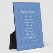 Plaque Photo Guardian Angel Prière Bleu  (Côté)