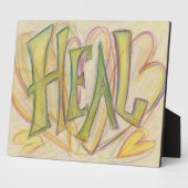 Plaque Photo Guérir le coeur Inspiration Word Art Imprimer Plaq (Côté)