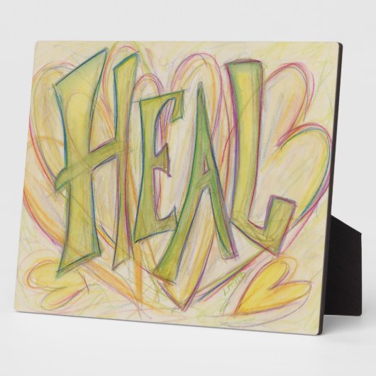 Plaque Photo Guérir le coeur Inspiration Word Art Imprimer Plaq (Côté)