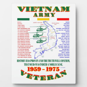 PLAQUE PHOTO GUERRE DU VIETNAM. VÉTÉRAN DE L'ARMÉE AMÉRICAINE