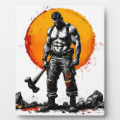 Plaque Photo guerrier barbare médiéval imaginaire hummer force (Devant)