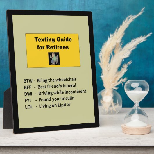 Plaque Photo Guide textuel pour les retraités (Côté)