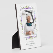 Plaque Photo Guirlande de nuances pourpre En souvenir affectueu (Côté)