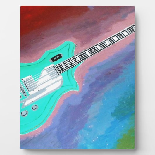 Plaque Photo Guitare verte (Devant)