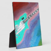 Plaque Photo Guitare verte (Côté)