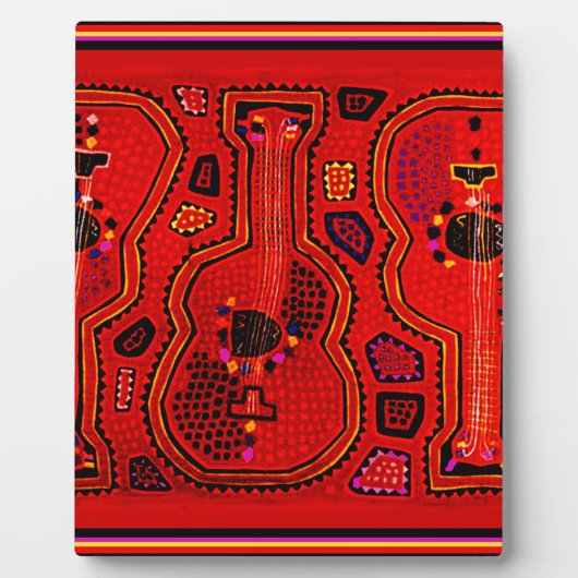 Plaque Photo Guitares indiennes de Kuna (Devant)