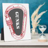 Plaque Photo Gunks Escalade carabiner (Côté)