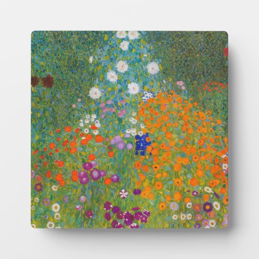 Plaque Photo Gustav Klimt - Jardin des fleurs (Devant)