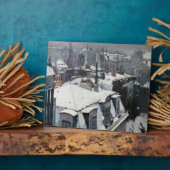 Plaque Photo Gustave Caillebotte - Toits dans la neige (Côté)