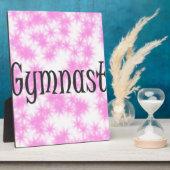 Plaque Photo Gymnaste rose et blanc (Côté)