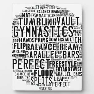 Plaque Photo Gymnastique Mot Cloud