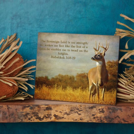 Plaque Photo Habakkuk 3:18 Inspirationnel (Côté)