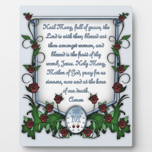 Plaque Photo Hail Mary (Devant)