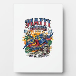 Plaque Photo Haïti Football Squelette Attaquant Nations Style A