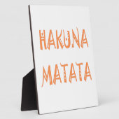 Plaque Photo Hakuna Matata - Art Tribal Africain (Côté)