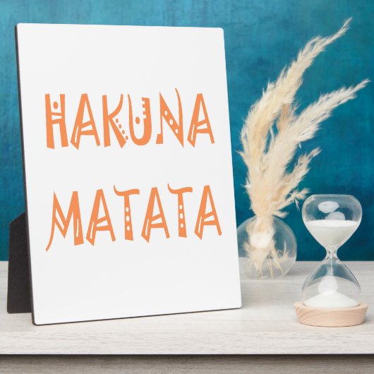 Plaque Photo Hakuna Matata - Art Tribal Africain (Côté)