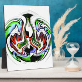 Plaque Photo Hakuna Matata avec tourbillon et dégradations Abst (Côté)