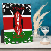 Plaque Photo Hakuna matata Karaibu Kenya (Côté)