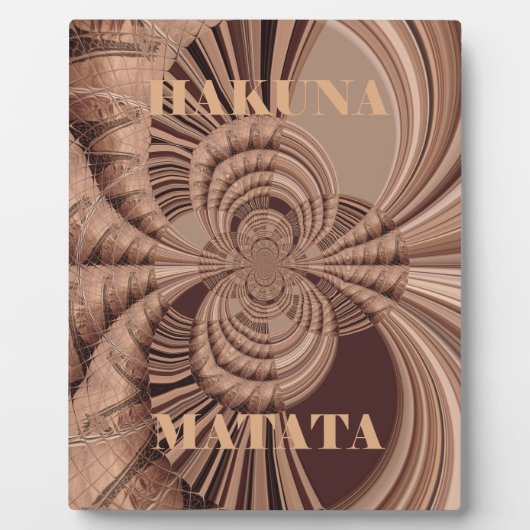 Plaque Photo Hakuna Matata Kenya Giraffe Safari tissé Sourveni (Devant)