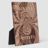 Plaque Photo Hakuna Matata Kenya Giraffe Safari tissé Sourveni (Côté)