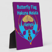 Plaque Photo "Hakuna Matata Kenya" Papillon Art Imprimer/Graphi (Côté)