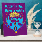 Plaque Photo "Hakuna Matata Kenya" Papillon Art Imprimer/Graphi (Côté)