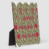 Plaque Photo Hakuna Matata Talk Argent Art Design (Côté)