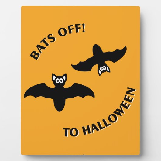 Plaque Photo Halloween Bats Orange (Devant)