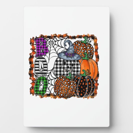 Plaque Photo Halloween Boo          (Devant)