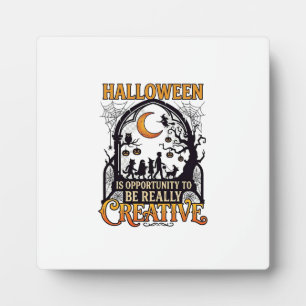 Plaque Photo Halloween Créatif Enfants Silhouette Croissant de
