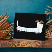Plaque Photo Halloween Dachshund (Côté)