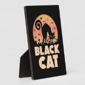 Plaque Photo Halloween de chat noir (Côté)