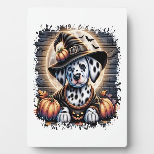 Plaque Photo Halloween du chien dalmate (Devant)