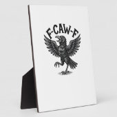 Plaque Photo Halloween F-Caw-F Bird Crow Women Men Minimal Clea (Côté)