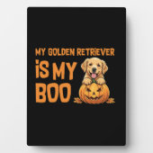Plaque Photo Halloween Golden Retriever (Devant)
