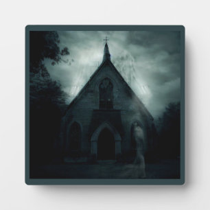 Plaque Photo Halloween - Haunted Church 1